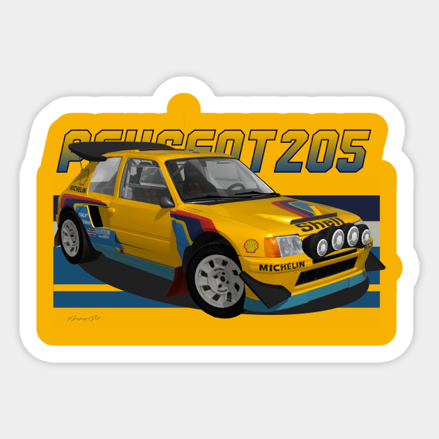 Peugeot 205 T16 Group B 205 Sticker TeePublic